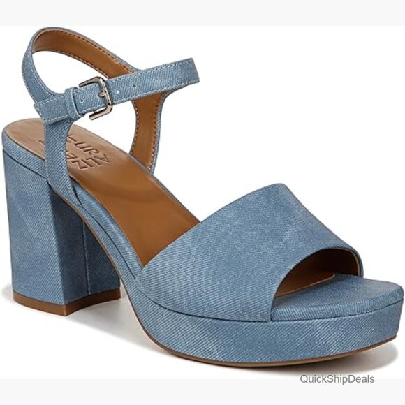 Women's Platform Sandal with Block Heel Adjustable Buckle